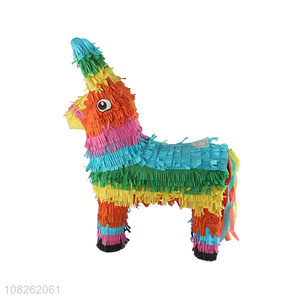 Yiwu wholesale creative paper donkey rainbow donkey pinata