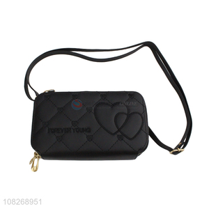 Hot sale <em>women</em> embroidered wallets ladies <em>purse</em> with shoulder strap
