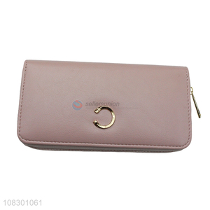 China supplier <em>women</em> zip around wallet phone <em>purse</em> card holder