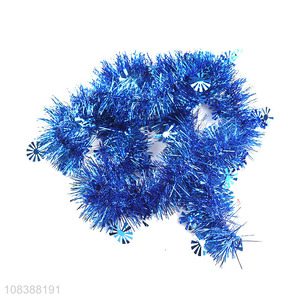 Hot product metallic glitter tinsels Christmas garland Xmas tree tinsels