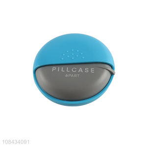 Factory wholesale 6 part <em>pill</em> case medicine storage <em>box</em>