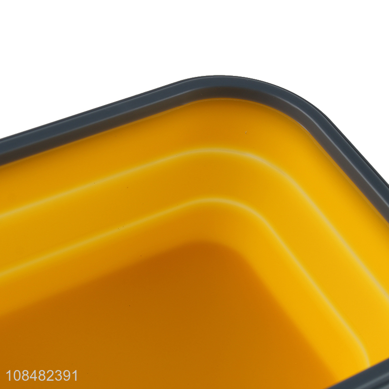 Good quality space saving collapsible silicone bento lunch box