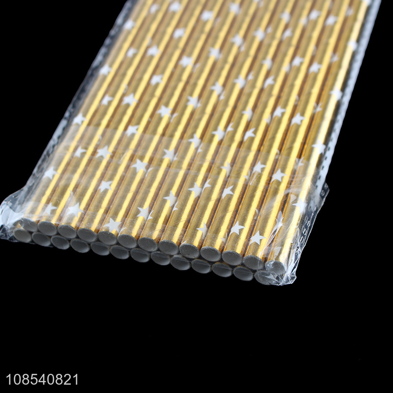 Wholesale laminating paper straws for birthday wedding baby shower