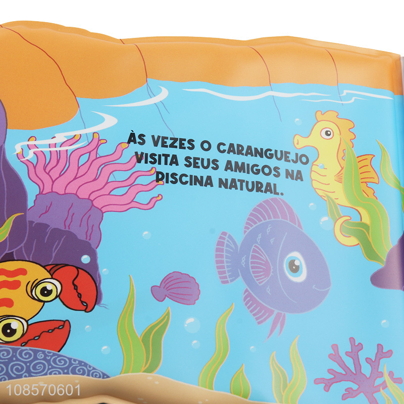 Factory price waterproof bath book for baby kids early education