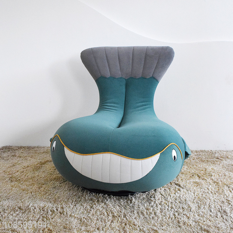 Wholesale cute metal frame rotatable whale sofa chair recliners