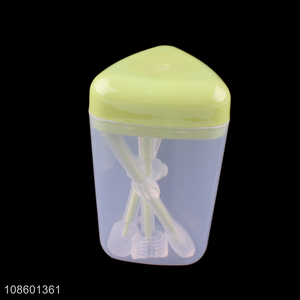 Hot selling silicone <em>baby</em> oral <em>care</em> set toothbrush tongue scraper