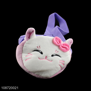 New arrival cute cartoon cat fluffy crossbody <em>bag</em> for kids children