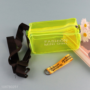 New product clear pvc jelly crossbody <em>bag</em> for women