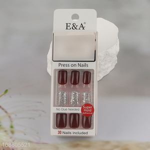 China wholesale women press-on <em>nail</em> <em>fake</em> <em>nail</em> set