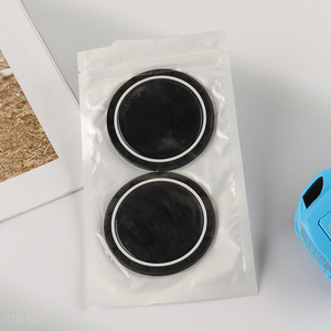 Factory Price Anti-Slip <em>Car</em> Cup Coaster Round Carbon Fiber Cup <em>Holder</em>