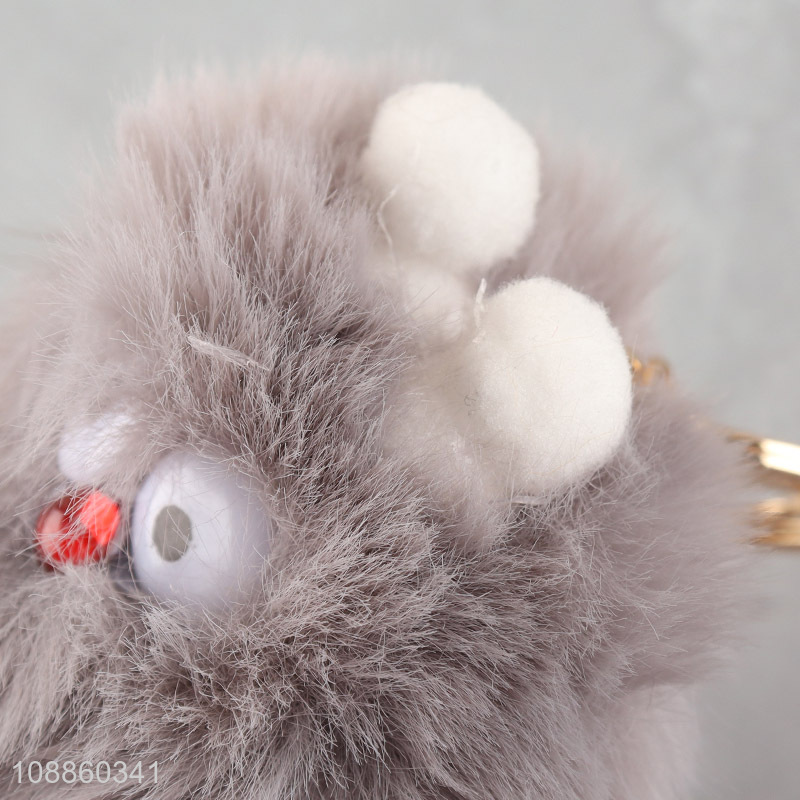 Wholesale cute plush key chain  keyring handbag pendant for women