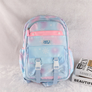 Top selling girls students polyester waterproof school bag backpack