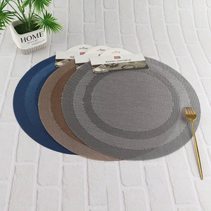 Wholesale round heat resistant wipeable pvc woven <em>placemat</em> for kitchen