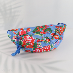 New product summer floral print nylon sling chest <em>bag</em> for women