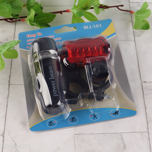 Wholesale waterproof <em>bicycle</em> headlight and tail <em>light</em> set for night riding