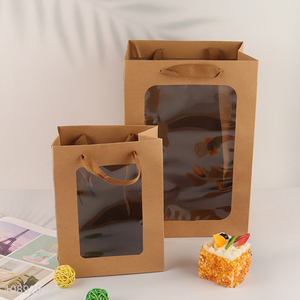 Hot products clear window <em>paper</em> gift packaging <em>bag</em> for sale