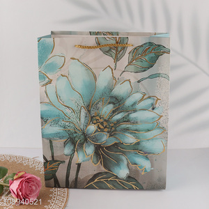 Hot products flower pattern <em>paper</em> <em>bag</em> gift <em>bag</em> for sale