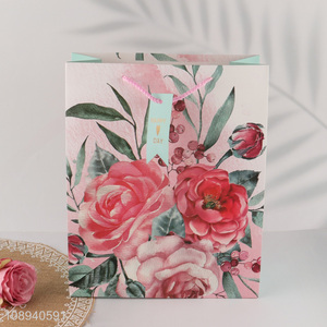 Low price flower pattern gifts packaging <em>bag</em> <em>paper</em> <em>bag</em>