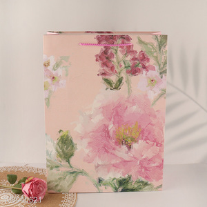 Good sale flower pattern gifts <em>bag</em> <em>paper</em> <em>bag</em> tote <em>bag</em>
