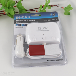 New Product 120W 3-Socket <em>Car</em> <em>Cigarette</em> <em>Lighter</em> Adapter with On/Off Switches