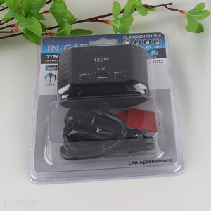 New Arrival 120W 3-Socket <em>Car</em> <em>Cigarette</em> <em>Lighter</em> USB Charger for <em>Car</em> Device