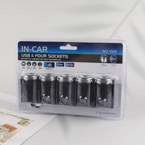 Hot Selling 120W <em>Car</em> Charger <em>Cigarette</em> <em>Lighter</em> USB Charger with 4 Sockets