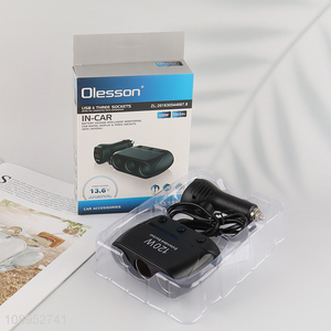 New Arrival 120W <em>Car</em> Charger <em>Cigarette</em> <em>Lighter</em> with 3 Sockets On/Off Switches