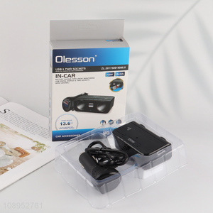New Product 120W 2-Socket <em>Car</em> <em>Cigarette</em> <em>Lighter</em> USB Charger for <em>Car</em> Device