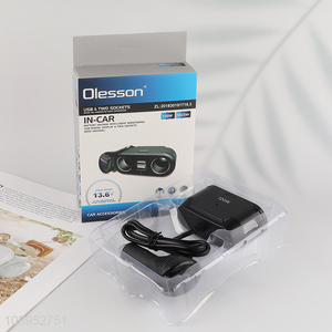 Best Selling 120W 2 Socket <em>Cigarette</em> <em>Lighter</em> Plug Splitter <em>Car</em> Charger Adapter