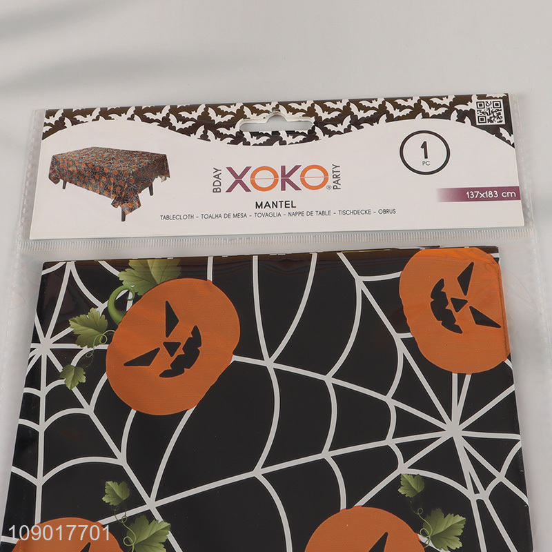 Hot items pumpkin pattern disposable aluminum foil tablecloth for Halloween decoration
