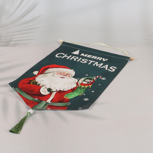 Top products Santa Claus pattern yard <em>flag</em> hanging <em>flag</em> for Christmas decoration