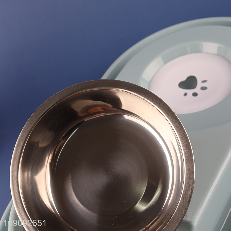 Good Quality 2 In 1 Pet Food Bowl with Automatic Water Bottle