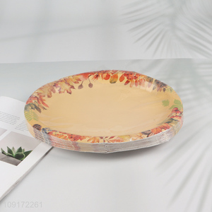 Good Quality 30 Pieces Fall <em>Paper</em> Plates Disposable Party Plates for Thanksgiving