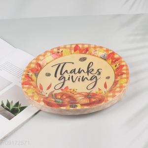 New Arrival 20 Pieces Thanksgiving Party Plates Disposable <em>Paper</em> Dinner Plates
