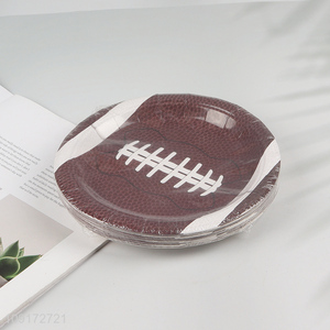 Factory Price 10 Pieces Disposable Football <em>Paper</em> Plates <em>Paper</em> Desserts Plates