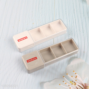 Hot selling portable travel medicine <em>box</em> <em>pill</em> capsule <em>box</em> <em>pill</em> cutter