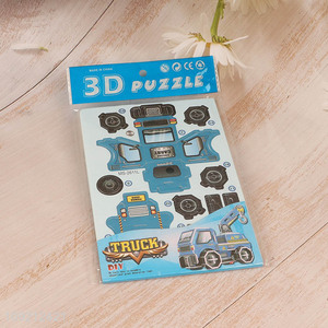 China supplier kids truck series diy 3d <em>puzzle</em> toys jigsaw toys