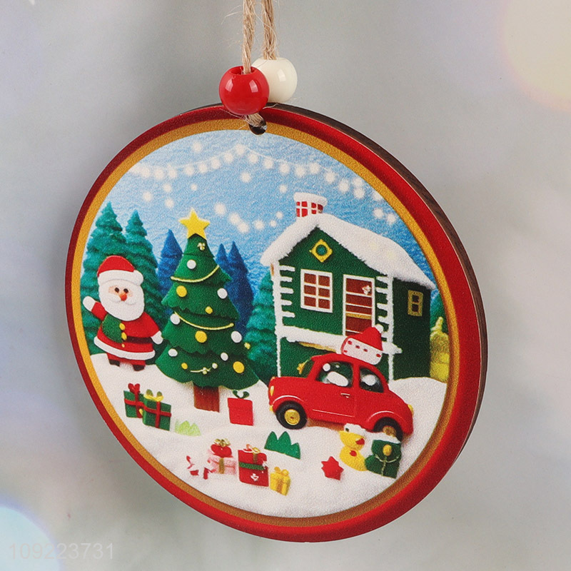 High Quality Wooden Christmas Door Sign Christmas Tree Wooden Hanging Ornaments