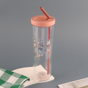 Good Quality Plastic Fruit Infuser Water Bottle Tea Infuer Water Bottle with <em>Straw</em>