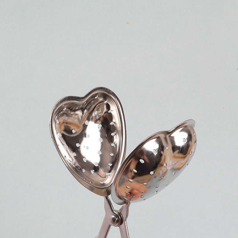 Best quality heart shape stainless steel tea infuser tea filter for sale