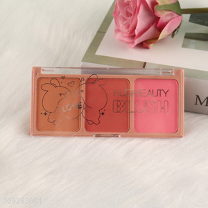 Factory Supply 3 Colors Blush Palette Ultra-Soft Blush Makeup Palette for Women