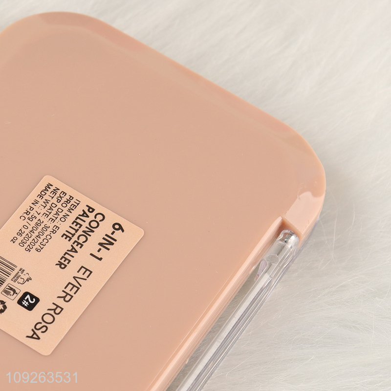 China Wholesale 6 Colors Concealer Palette Full Cover Long-Lasting Waterproof Concealer