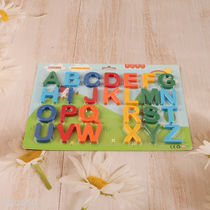 Low price 26pcs colourful magnetic uppercase letter children teaching toys