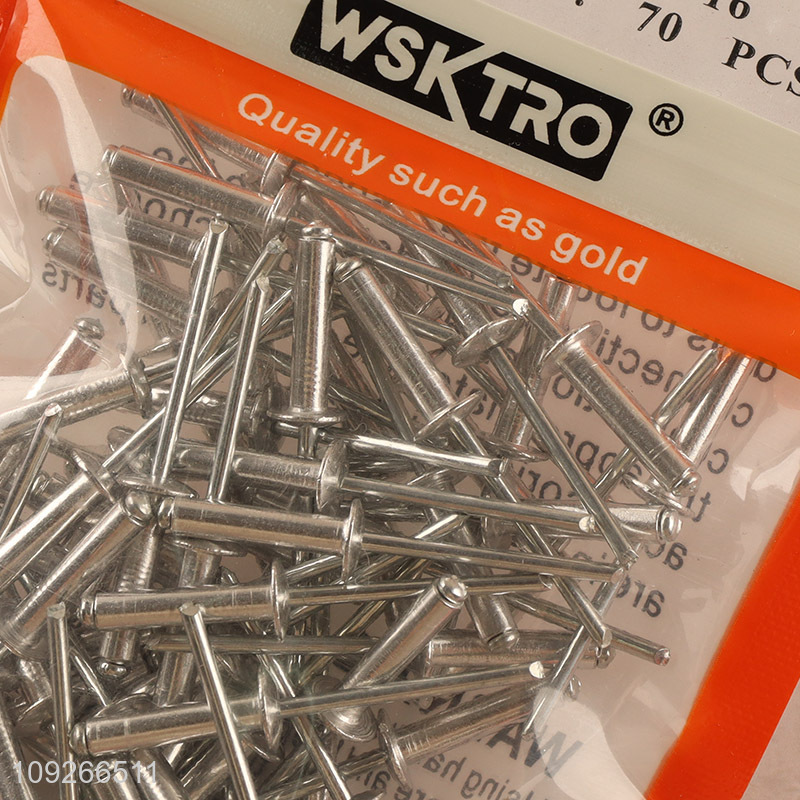 Low Price 70PCS 4*16mm Blind Rivets Pop Rivets for Automobile Construction