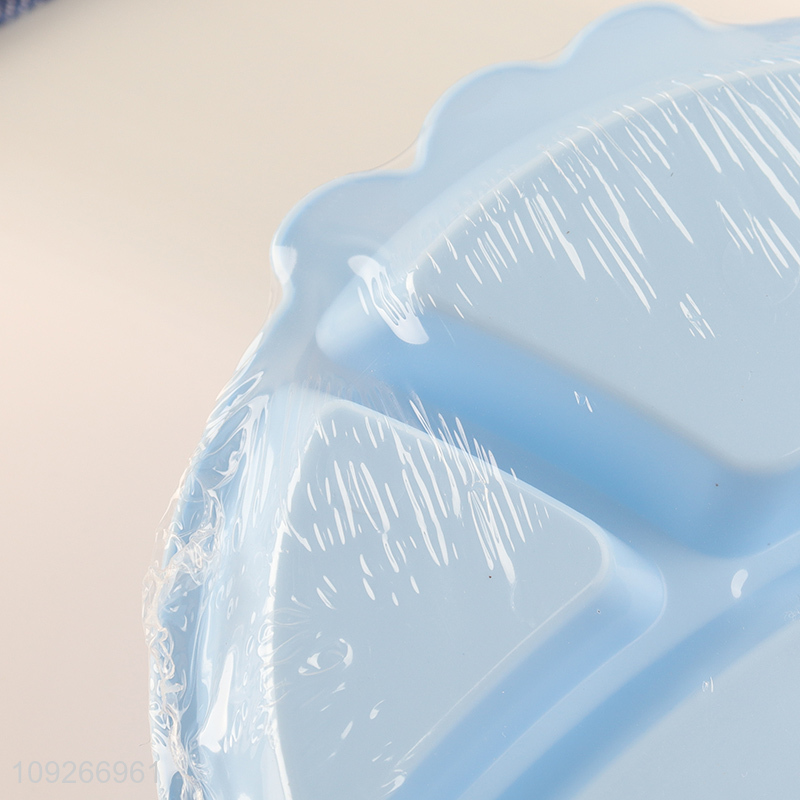 China factory plastic baby dinner plate set with fork and spoon