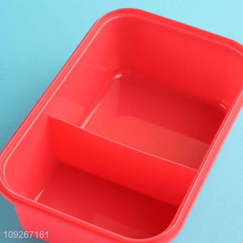 Factory wholesale 2compartment plastic school kids lunch box set