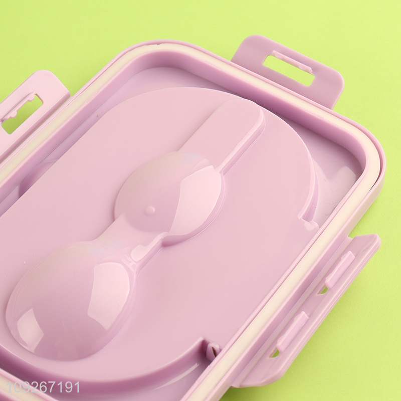 Factory supply portable 3compartment plastic lunch box set for sale