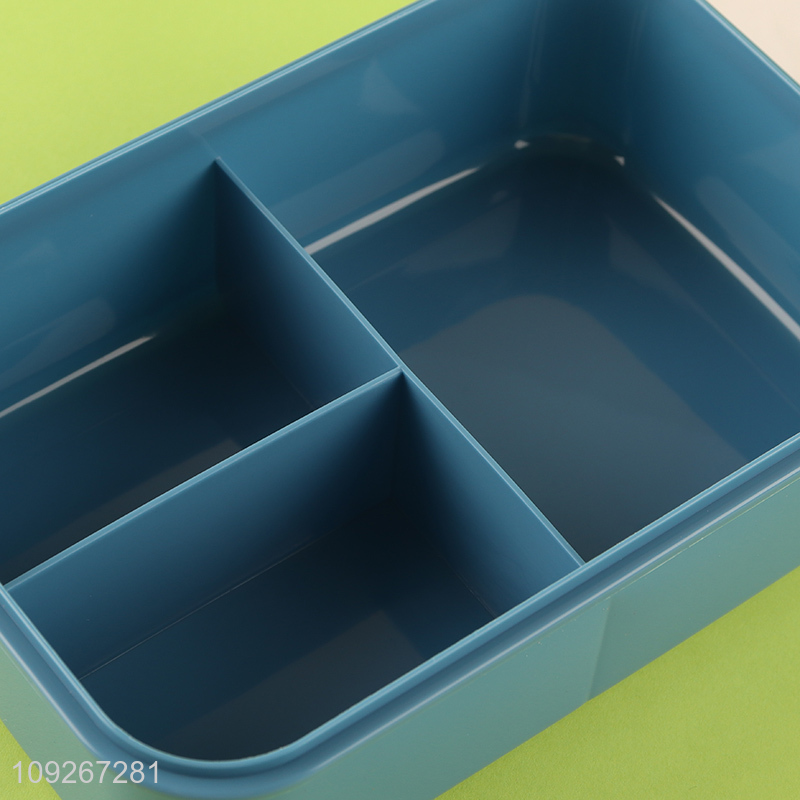 Top quality portable cartoon plastic lunch box set for school kids