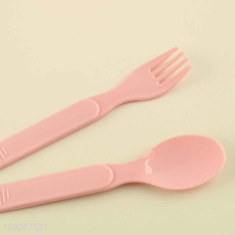 Factory direct sale pink cartoon kids dinner plate water bottle set wholesale