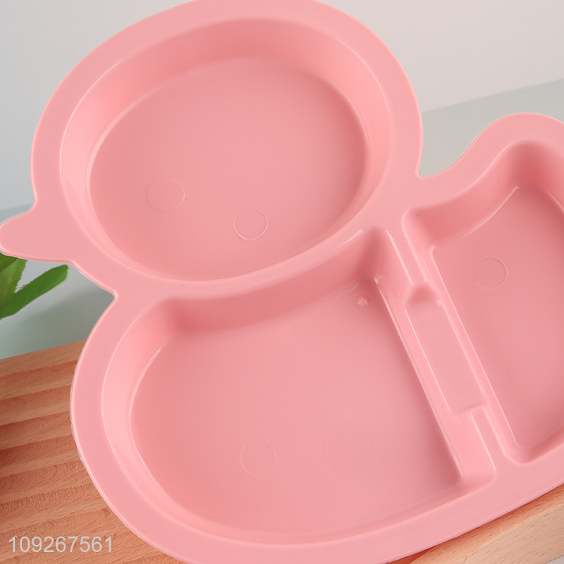 Hot selling duck shape dinner plate water bottle straw bottle set wholesale